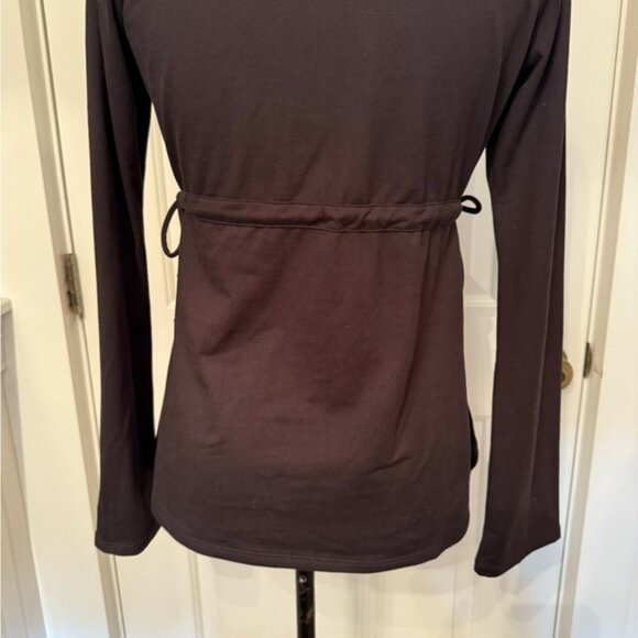 PRANA JACKET COAT BLACK STRETCH ZIP FRONT ACTIVE WEAR POCKETS TIE WAIST SIZE S - Picture 13 of 16